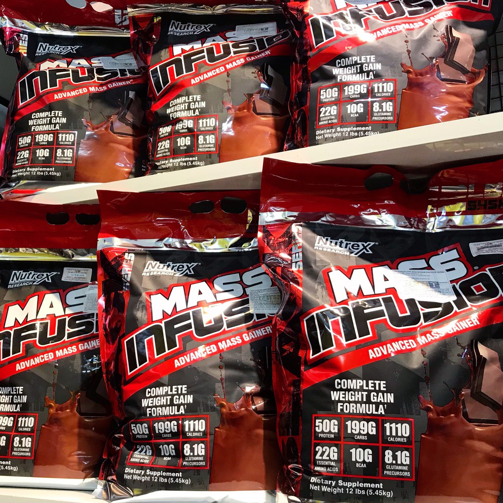 [SALE SẬP SÀN] NUTREX MASS INFUSION - TĂNG CÂN -TĂNG CƠ - BỊCH LỚN 5.45KG 19 LẦN DÙNG