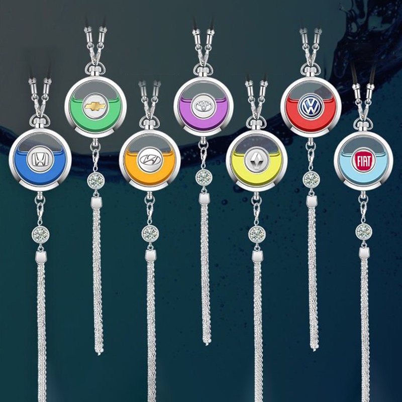 Dây Treo Trang Trí Gương Chiếu Hậu Khuếch Tán Nước Hoa Xe Hơi Bằng Kim Loại Phối Ren Xinh Xắn