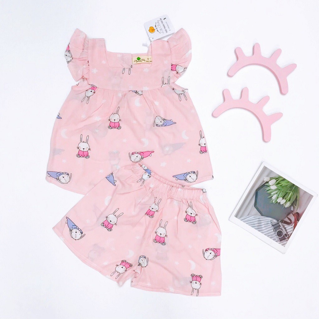 [Siêu Đáng Yêu] Bộ Lanh Bé Gái, Size 1-7, Hàng Made In VN, Chất Lanh Thái Đẹp, Mềm Mát, Màu Sắc Dễ Thương