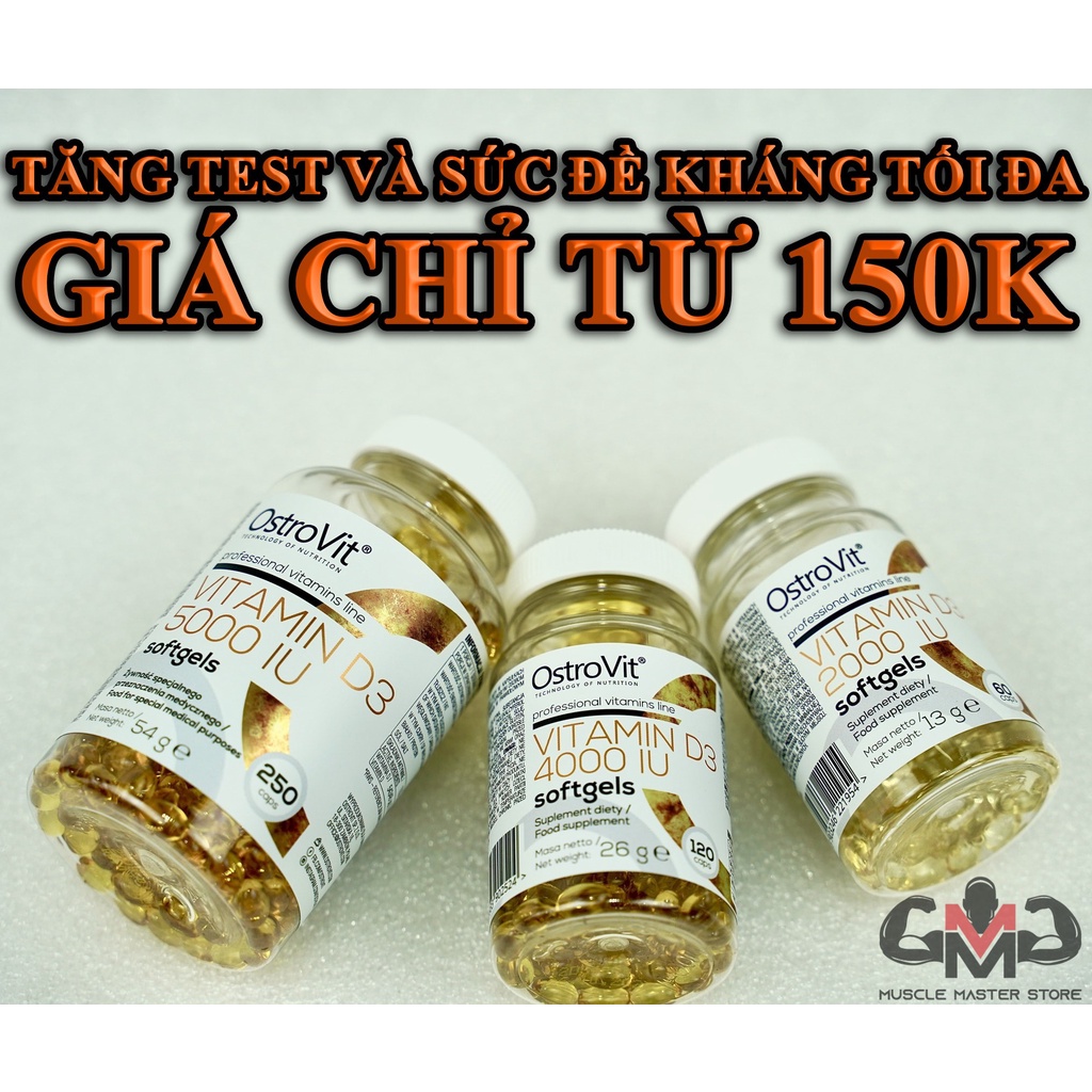 Thực Phẩm Bổ Sung Ostrovit Vitamin D3 5000IU 250 Viên