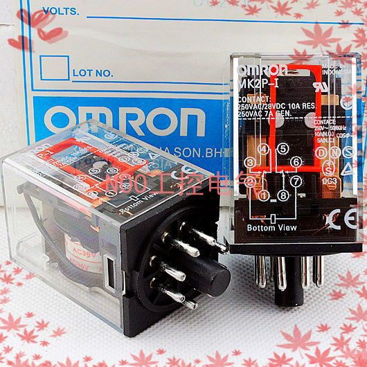 Relay Rơ le trung gian OMRON 10A 8 chân tròn (MK2P-I), 11 chân tròn (MK3P-I)