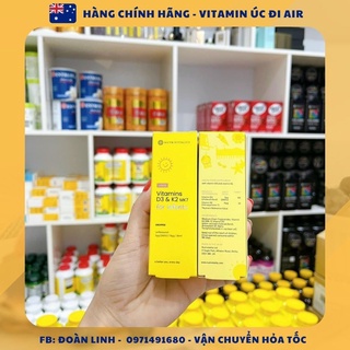 Vitamin D3 K2 MK7 của Anh quốc dạng giọt, tăng chiều cao cho trẻ sơ sinh và cho bé, Hàng chuẩn đi air, D3k2 Mk7 chuẩn