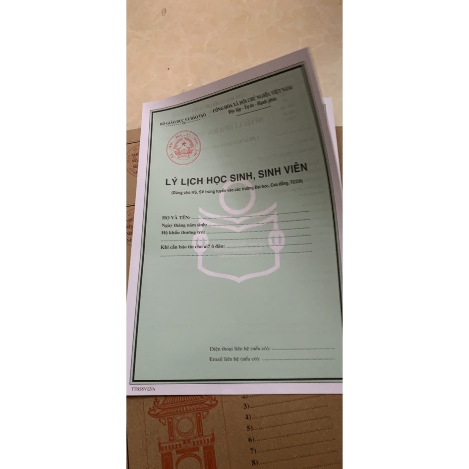 Bộ hồ sơ giành cho học sinh - sinh viên