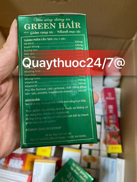 ✅VIÊN UỐNG DƯỠNG TÓC GREEN HAIR