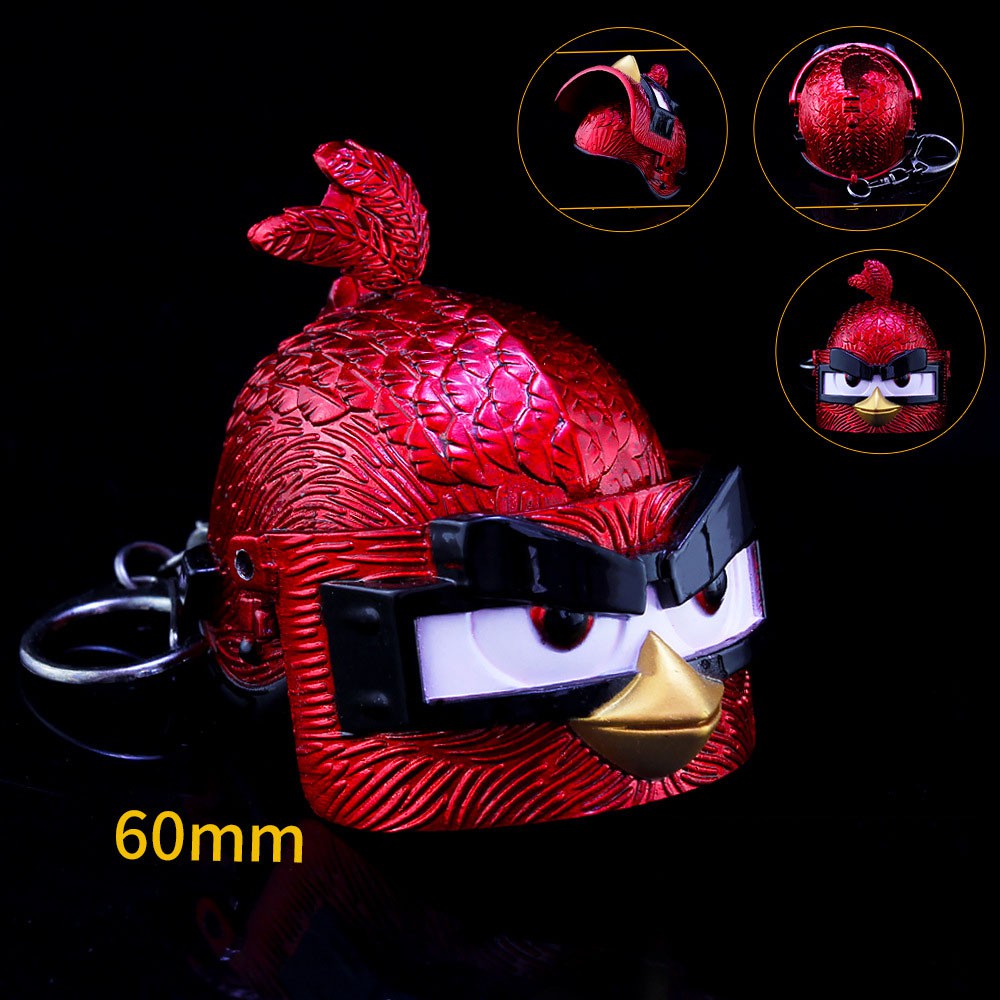 Móc Khóa Chảo - Mũ 3 PUBG 6 CM Skin Chim Giận Dữ