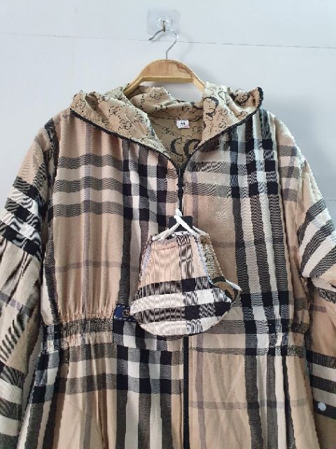 Combo Áo choàng thô kẻ