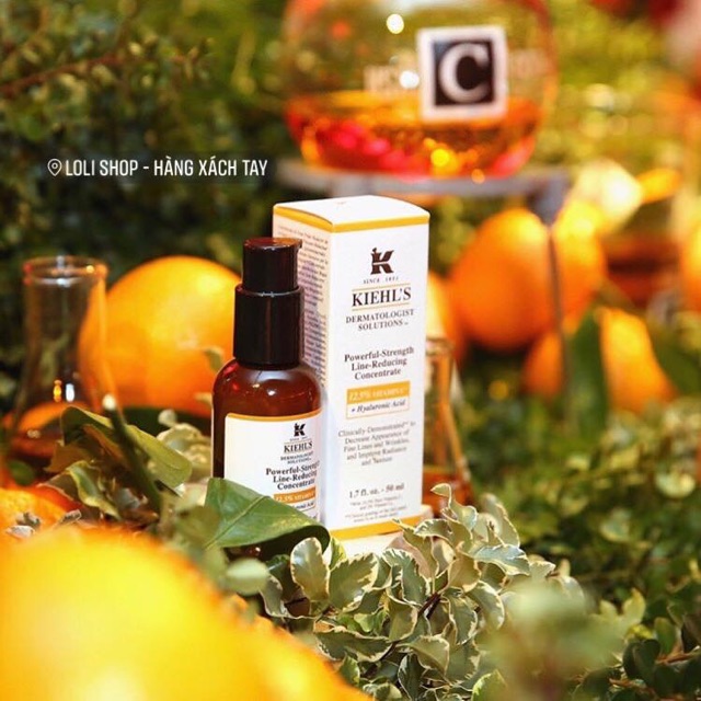 Kiehls Tinh Chất Serum Vitamin C Cải Tiến Sáng Da Mờ Nhăn Kiehls (Kiehl’s Powerful Strength Line Reducing Concentrate)