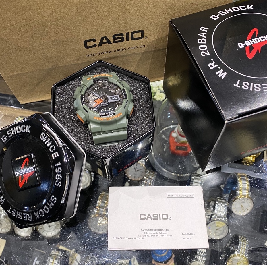 Đồng hồ nam điện tử dây cao su rằn ri - G-SHOCK Fullbox - Chống nước cực tốt!