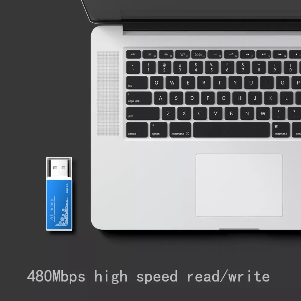 Đầu đọc thẻ nhớ micro SD tốc độ cao, vỏ nhôm siêu nhẹ chuẩn USB 2.0