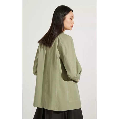 Áo khoác blazer một hàng nút vải khaki dáng rộng - Vero Moda CoutureMade