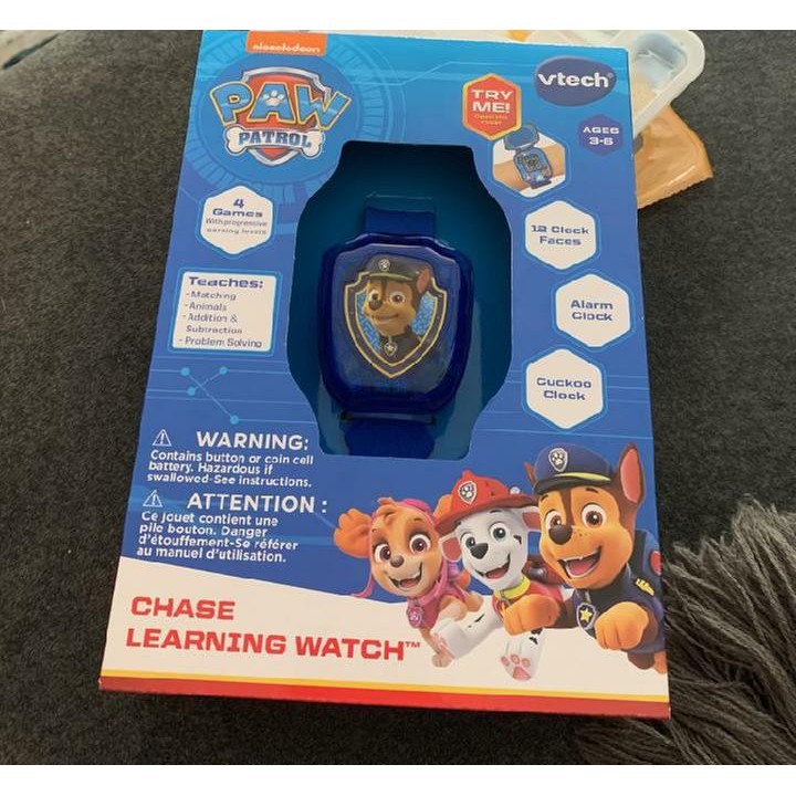 Đồng hồ VTech Paw Patrol Chase Learning Watch/Spidey Learning Watch dành cho bé vừa xem giờ vừa học tập