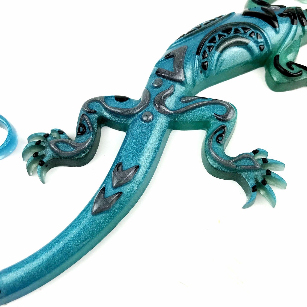 Khuôn Làm Mặt Dây Chuyền Handmade Silicone Hình Tắc Kè|Khuôn Đúc Epoxy Thiết Kế Độc Đáo Tiện Dụng