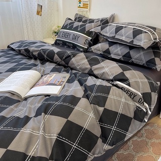 Bộ chăn ga gối cotton poly K'home set ga giường 4 món vỏ chăn ga gối có bo chun theo kích thước - Smile every day