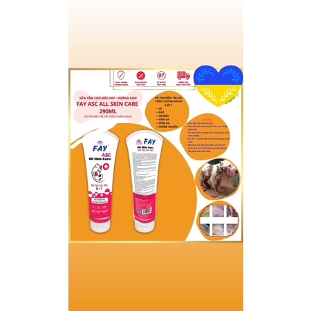 Sữa tắm Fay All skin Care 6 in 1 hỗ trợ bệnh ngoài da cho chó mèo