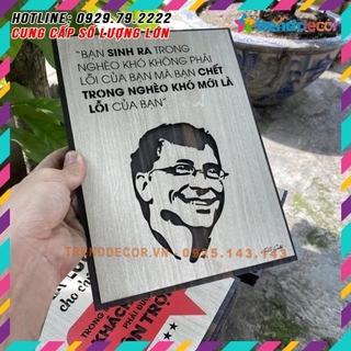[GIÁ GÔC] Tranh Slogan Gỗ truyền động lực 047 cao cấp sang trọng TRENDDECOR.VN
