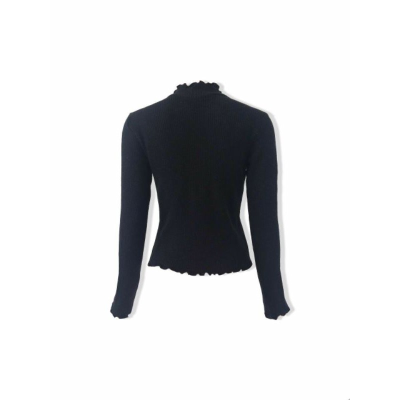 áo thun F21 đen vải thun bo len