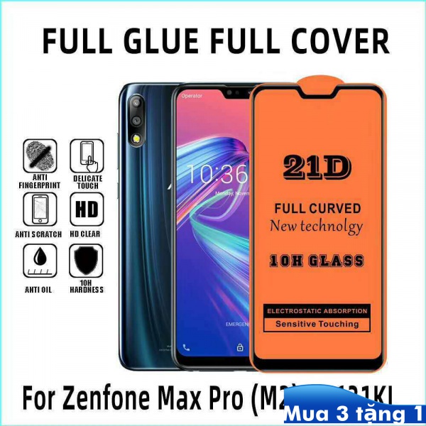 Kính Cường Lực Bảo Vệ Toàn Màn Hình 21d Cho Asus Zenfone ROG Phone 3 4 5 6 7 ZS661KL ZS670KS ZS671KS ZB555KL ZB570TL ZB631KL ZB633KL ZB634KL ZC554KL ZS630KL Max Plus Pro M1 M2 Ultimate