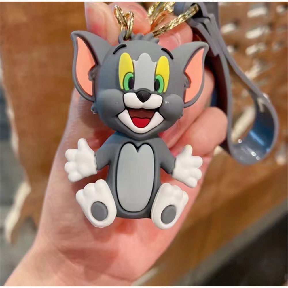 Móc Chìa Khóa Ô Tô, Xe Máy, Treo Balo Hoạt Hình Tom Và Jerry Đáng Yêu