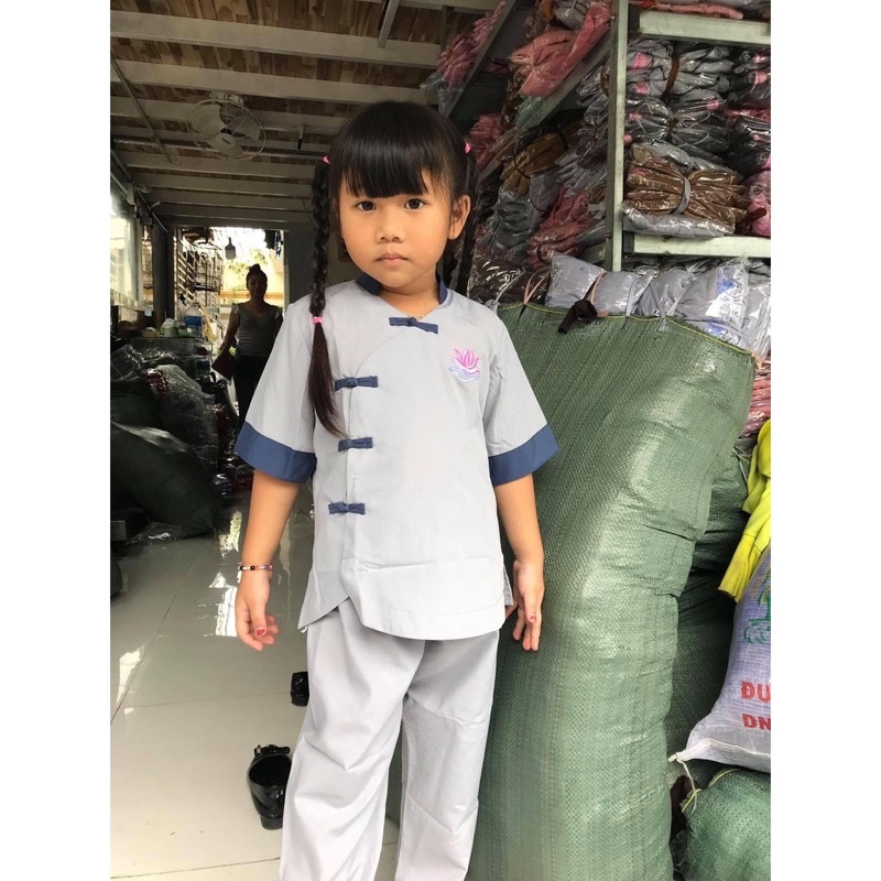 Đồ lam đi chùa 🌸🌸🌸 Mẩu 3 Nút Bé