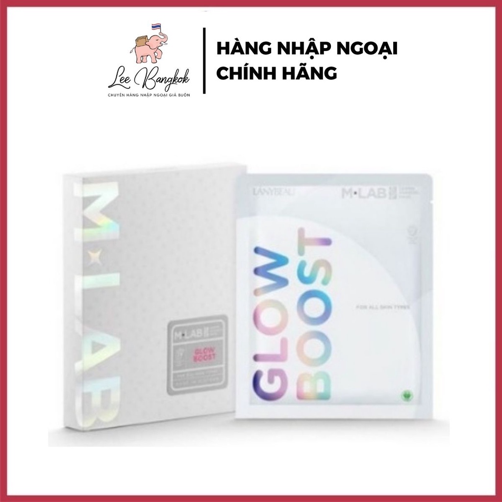 Mặt Nạ Lánybeau M-Lab Glow Boost Sợi Tre Dưỡng Trắng Sáng Và Căng Bóng Da 28g - Lee Bangkok