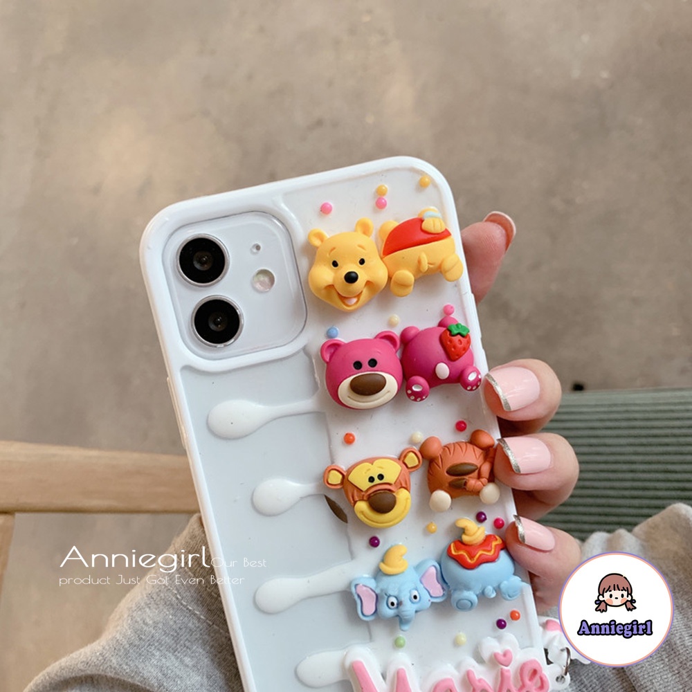 Ốp điện thoại tpu mềm hình gấu pooh 3D chống sốc cho iPhone 12 11 Pro Max X Xs Max Xr 8 7 Plus | BigBuy360 - bigbuy360.vn