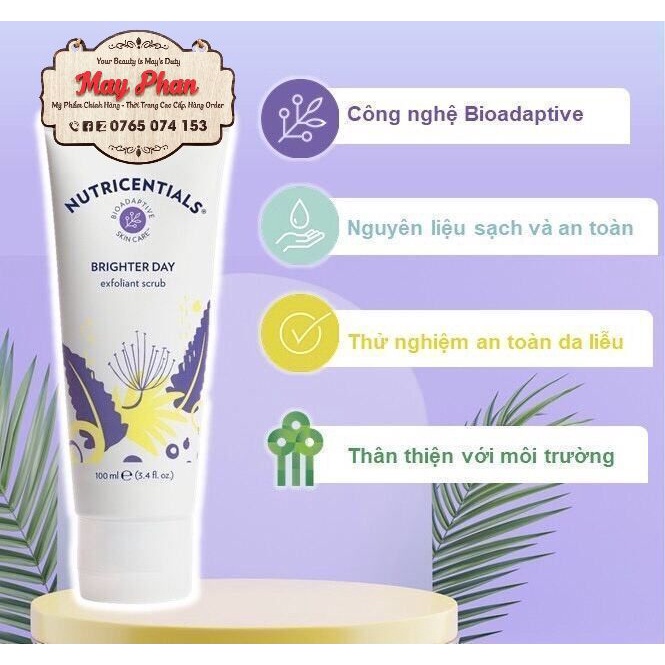 Tẩy tế bào chết brighter day exfoliant scrub Nutricentials