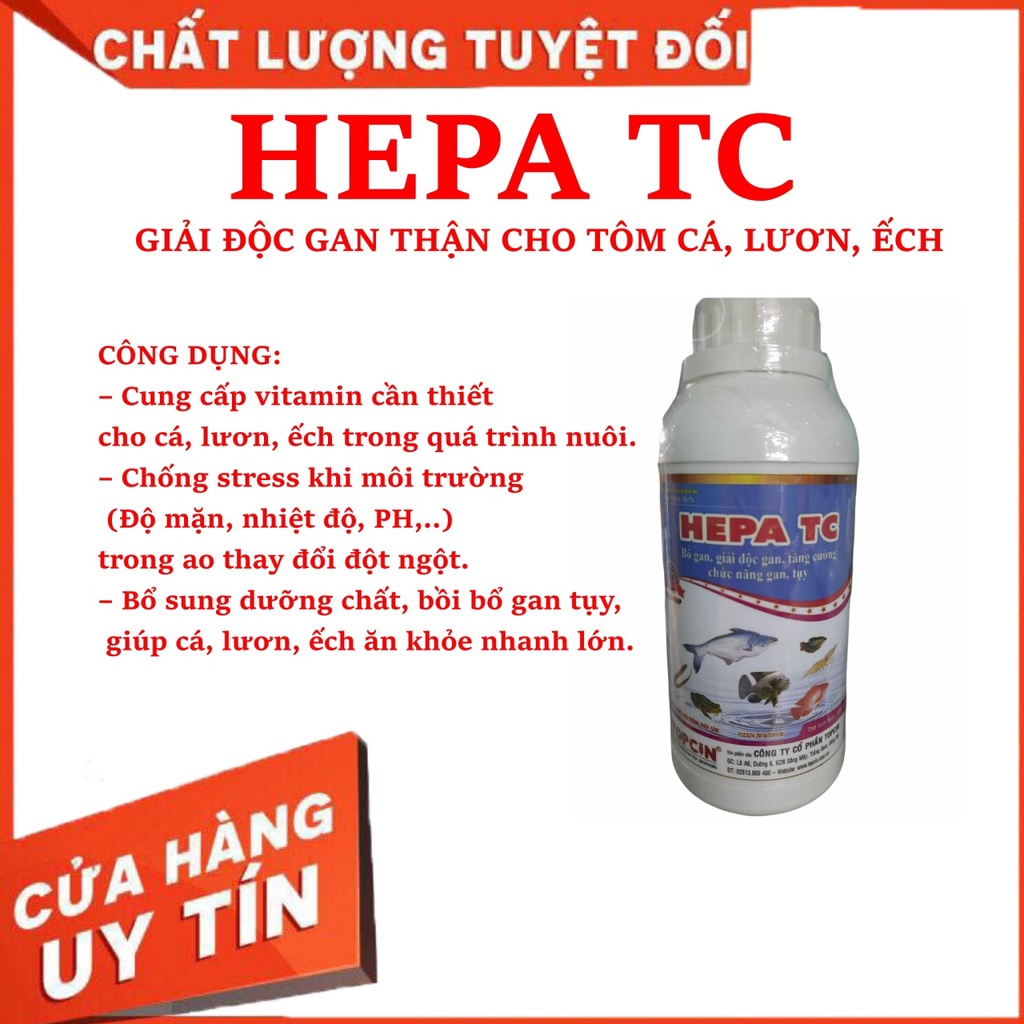 Hepa TC Bổ Gan Cho Tôm, Cá, Lươn, Ếch  - Thuốc Thủy Sản Minh Tuệ