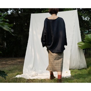 Chân váy linen Rêu