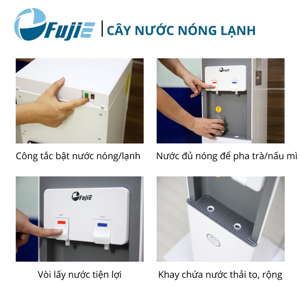 Cây nước nóng lạnh FujiE WD1900C công nghệ Nhật Bản làm lạnh bằng block đạt chuẩn quốc tế, bảo hành chính hãng 24 tháng