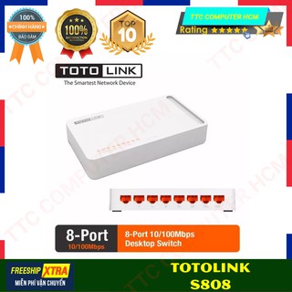 Totolink s808 | s808 - switch 8 cổng 10/100mbps - hàng chính hãng