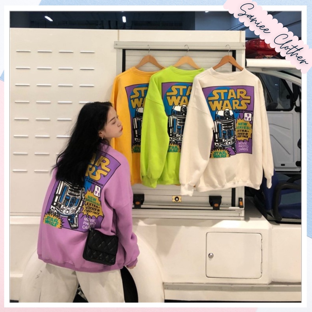 Áo nỉ sweater nữ áo nỉ nam nữ unisex star war in 3D họa tiết đẹp mắt chất nỉ bông from rộng Saniee Clother