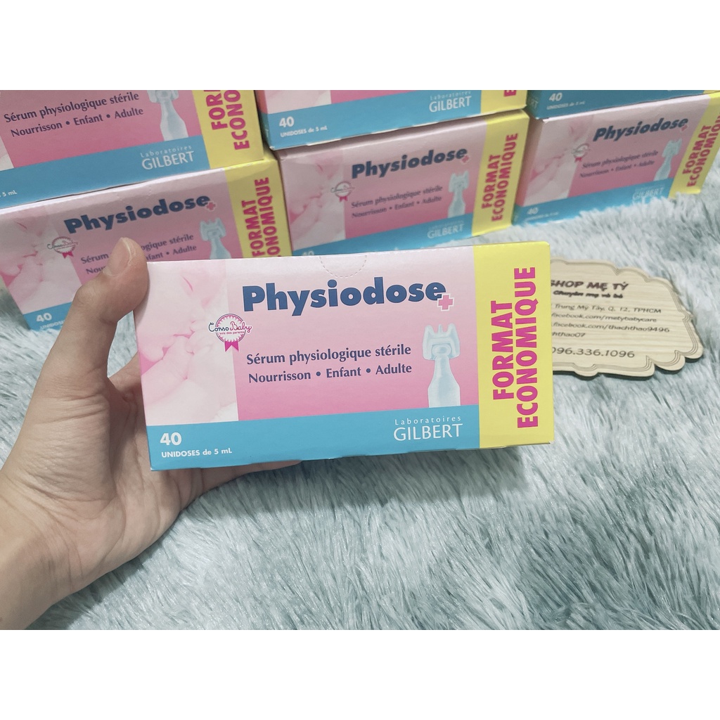 Nước muối sinh lý Pháp Physiodose tép hồng