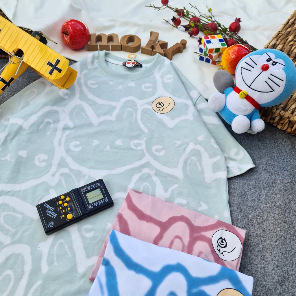 Áo phông áo thun nam nữ tay lỡ from rộng freesize chất cotton thoáng mát in hình hình full áo thỏ mokishop