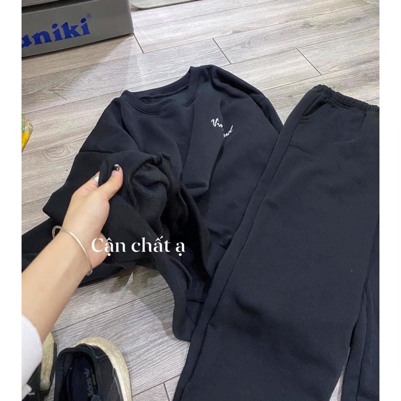 Bộ áo nỉ in chữ quần boom siêu xinh(kèm ảnh thật) | BigBuy360 - bigbuy360.vn