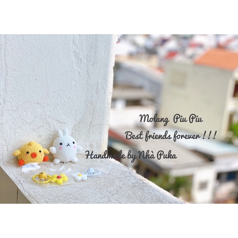 Móc khoá/treo túi thỏ heo Molang cho cặp đôi cute