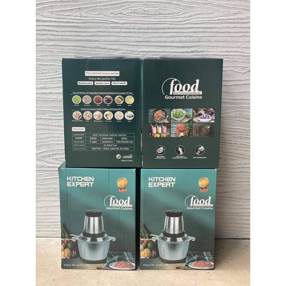 Máy xay thịt, máy xay đa năng, công suất 250W, cối inox304, 4 lưỡi dao sắc bén