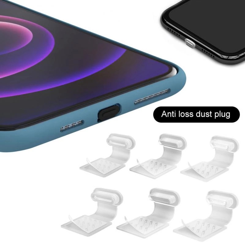 Nắp Đậy Ổ Cắm Điện Thoại Bằng Silicon Thân Thiện Với Môi Trường Chống Bụi Chống Thất Lạc Cho Apple / Type-C / Micro USB