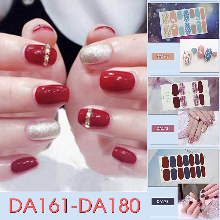 Nail Wraps Set Dán móng tay 14 miếng nhiều mẫu DA161-180