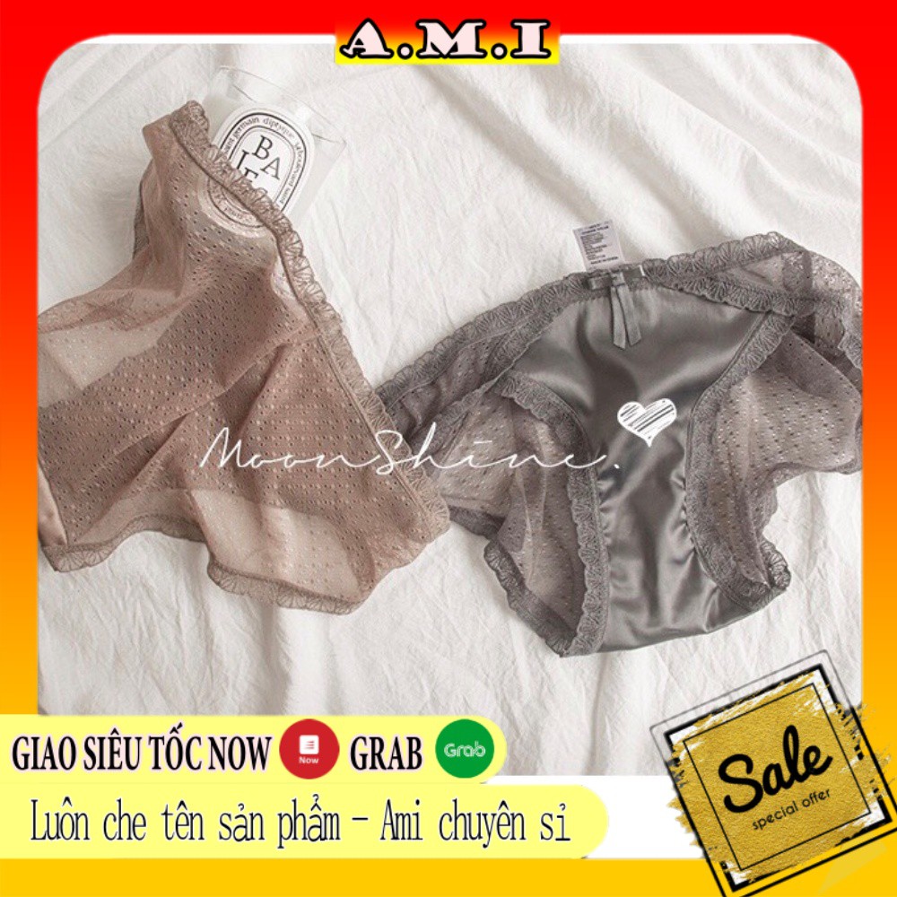 Quần lót lụa ren bi , quần lót nữ cao cấp - Ami chuyên sỉ