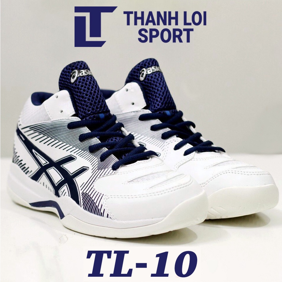 Giày thể thao, bóng chuyền  ASICS GEL-TASK TL10 Trắng TẶNG tất + túi rút đựng giày