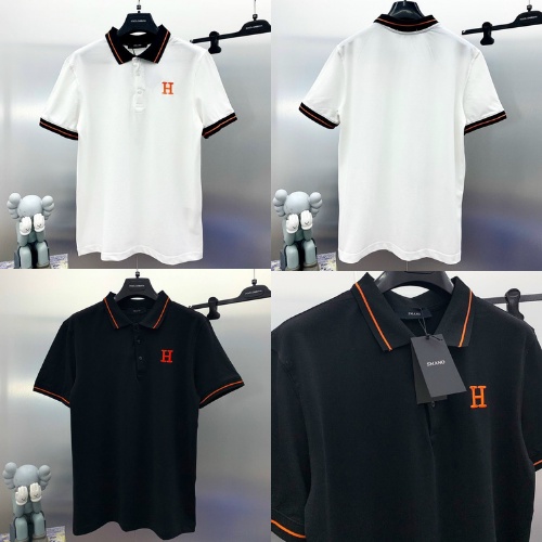 Áo Polo Hm Viền Cổ, Thêu Chữ Trước Ngực Hàng SPF New 2022 -Áo Thun Có Cổ - Chất Vải Gai Co Dãn - Size S/M/L/XL (45-80kg)