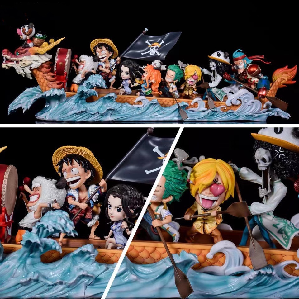 Mô Hình Team Luffy Đua Thuyền Rồng Siêu To, Figure Luffy - Mô Hình One Piece