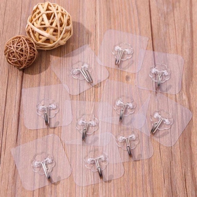 🧊Móc dính tường trong suốt,móc treo đồ