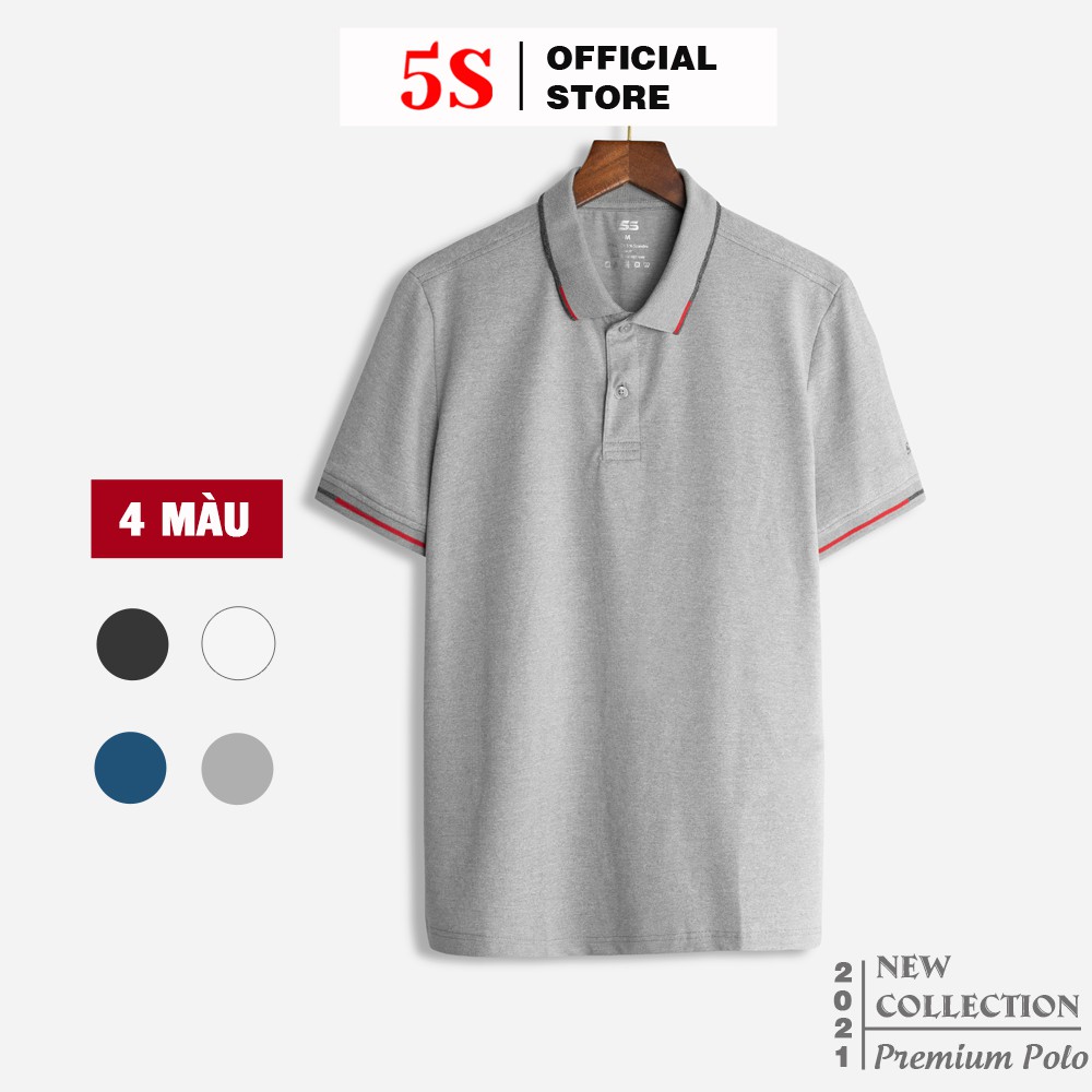 [MUA 2 GIẢM 30K] Áo Phông Nam Có Cổ 5S, Phom Ôm Trẻ Trung, Thiết Kế Tinh Tế, Trẻ Trung (APC21014-02)