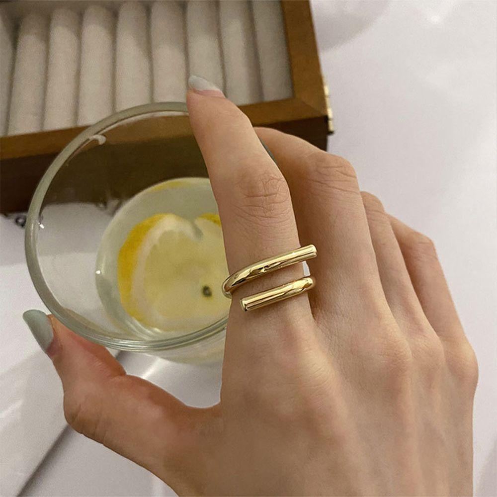 Nhẫn Hở Bằng Kim Loại Tùy Chỉnh Thiết Kế Tinh Tế Thời Trang Cho Nam Và Nữ