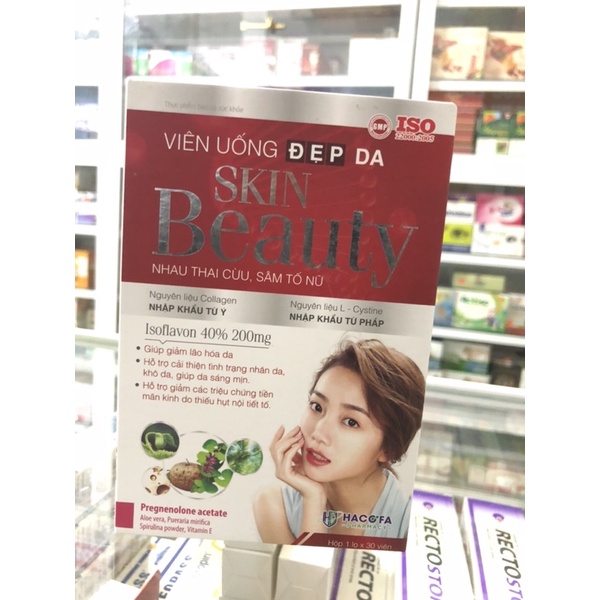 Viên uống đẹp da Skin Beauty nhau thai cừu sâm tố nữ hộp 30 viên - CN61