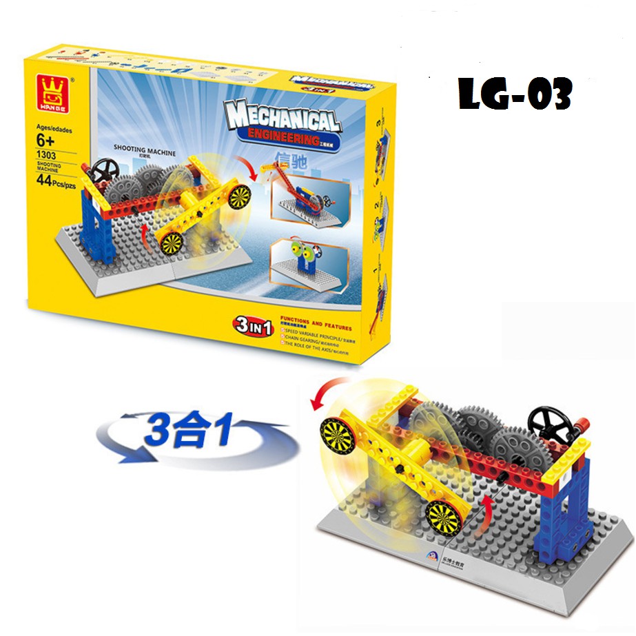 Bộ lắp ghép LEGO dạy trẻ về các chuyển động vật lý làm quen với khoa học thường thức thông qua trò chơi