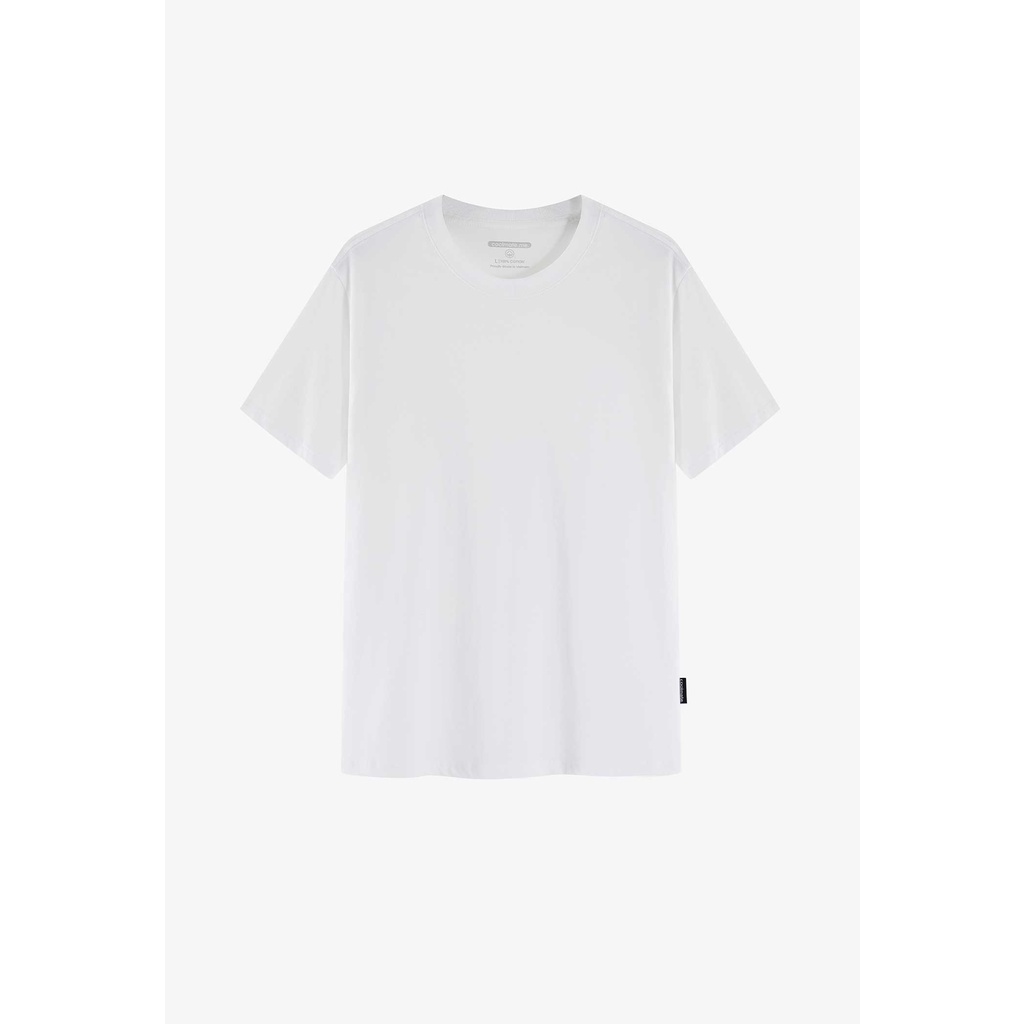 Áo thun nam trơn cotton cổ tròn - Màu trắng | Áo phông trơn