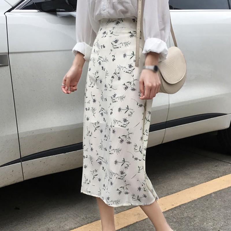 Chân Váy Dài Lưng Cao In Hoa Kiểu Retro Hàn Quốc Xinh Xắn Cho Nữ | BigBuy360 - bigbuy360.vn
