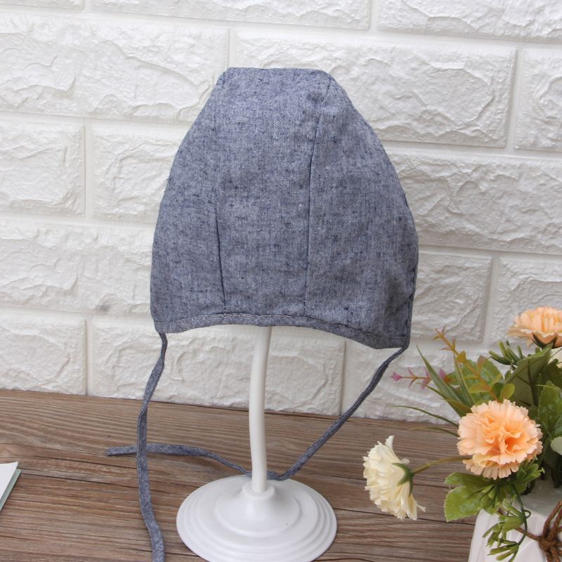Mũ Beanie Hai Mặt Bằng Vải Lanh Phong Cách Vintage Dành Cho Bé Trai Gái